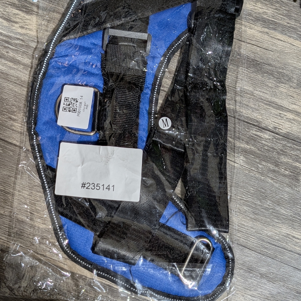 Blue and Black Dog Harness